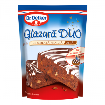 DR. OETKER GLAZURA DUO CIOCOLATA NEAGRA/ALBA 100G