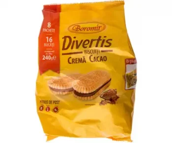 BOROMIR DIVERTIS BISCUITI CREMA CACAO 240G