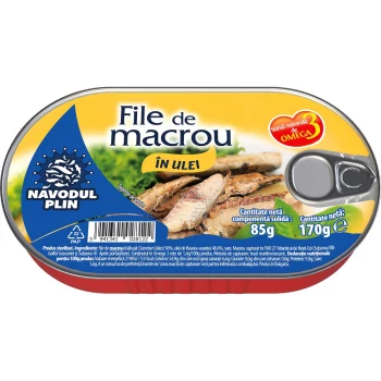 NAVODUL PLIN FILE DE MACROU IN ULEI 170G