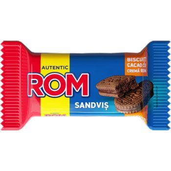 ROM AUTENTIC SANDVIS CACAO CU CREMA ROM 36G