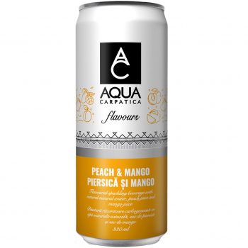 AQUA CARPATICA SPARKING FLAVOURS MANGO AND PEACH 300ML