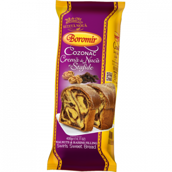BOROMIR COZONAC CU NUCA SI STAFIDE 450G
