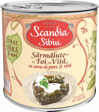 SCANDIA SARMALE IN FOI VITA CU PORC SI VITA 400G